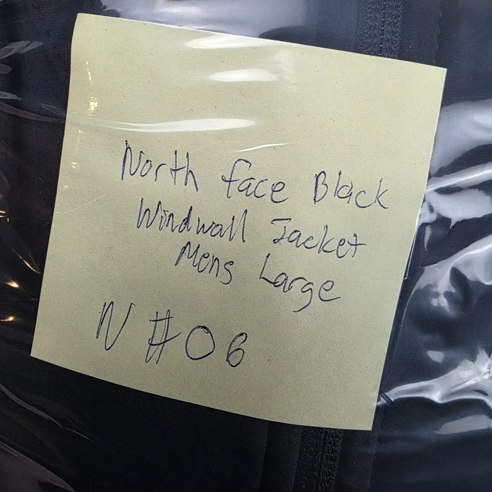 The North Face WindWall Jacket Mens Large Black Full Zip Softshell Fleece Lined